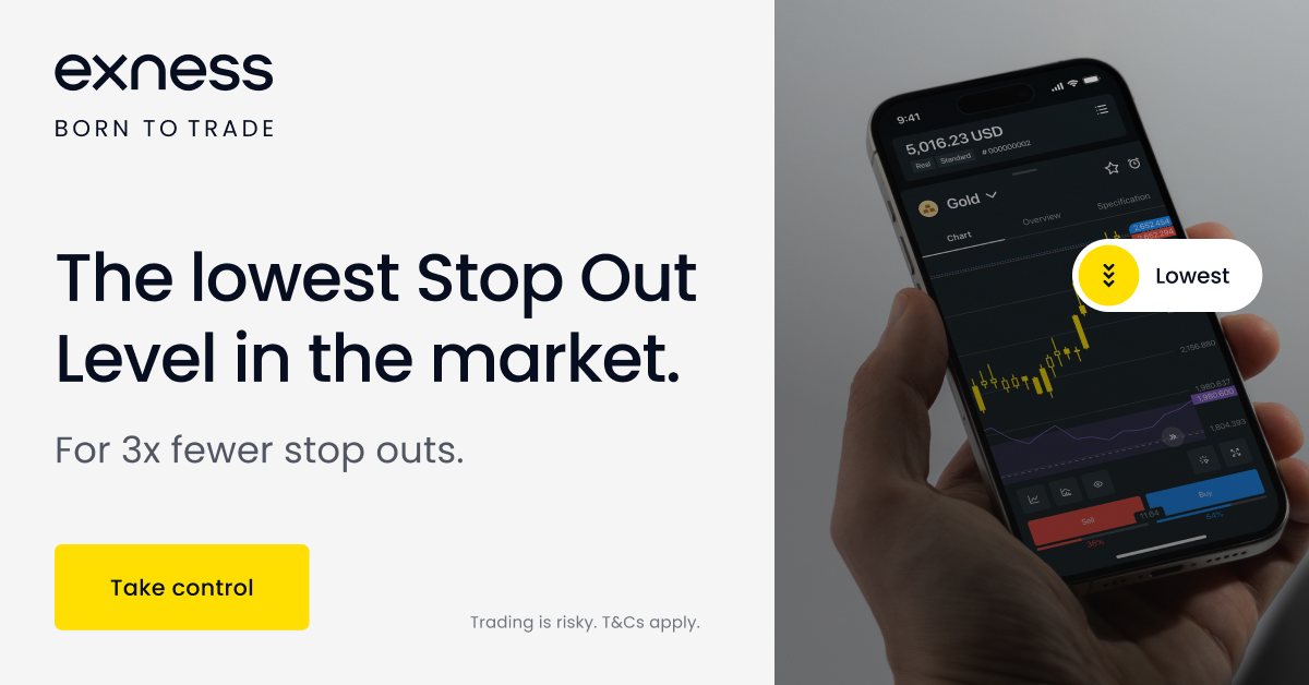 Exness - The lowest Stop Out Level in the market