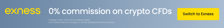 Exness — 0% commission on crypto CFDs
